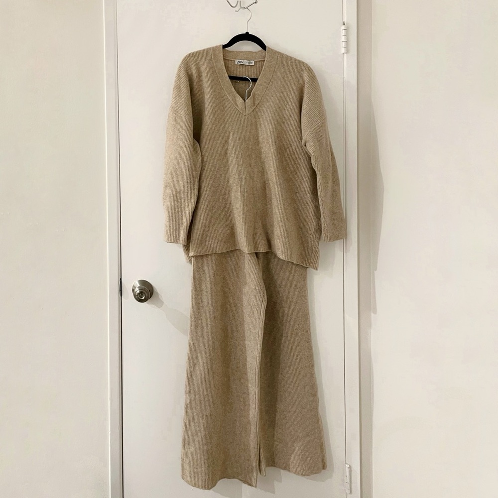 Zara Beige Sweater Set